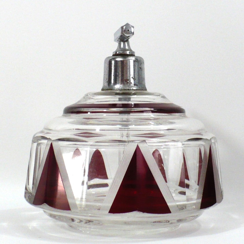 1930s Art Deco Palda Red Perfume Atomizer.