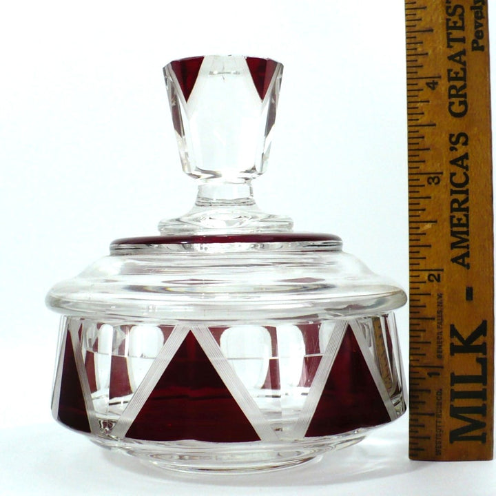 1930s Red Palda Vanity Powder Box.