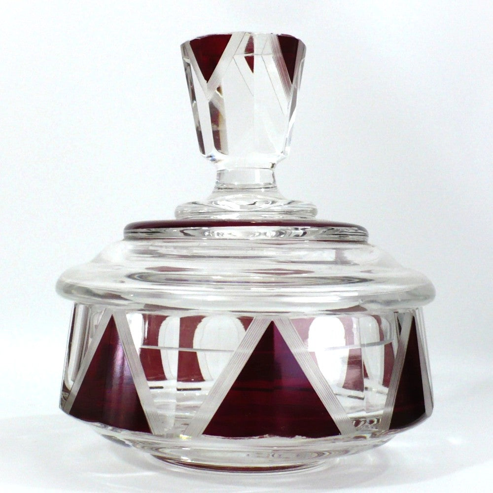 1930s Red Palda Vanity Powder Box.