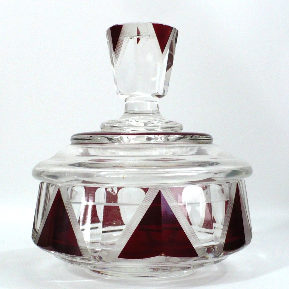 1930s Red Palda Vanity Powder Box.