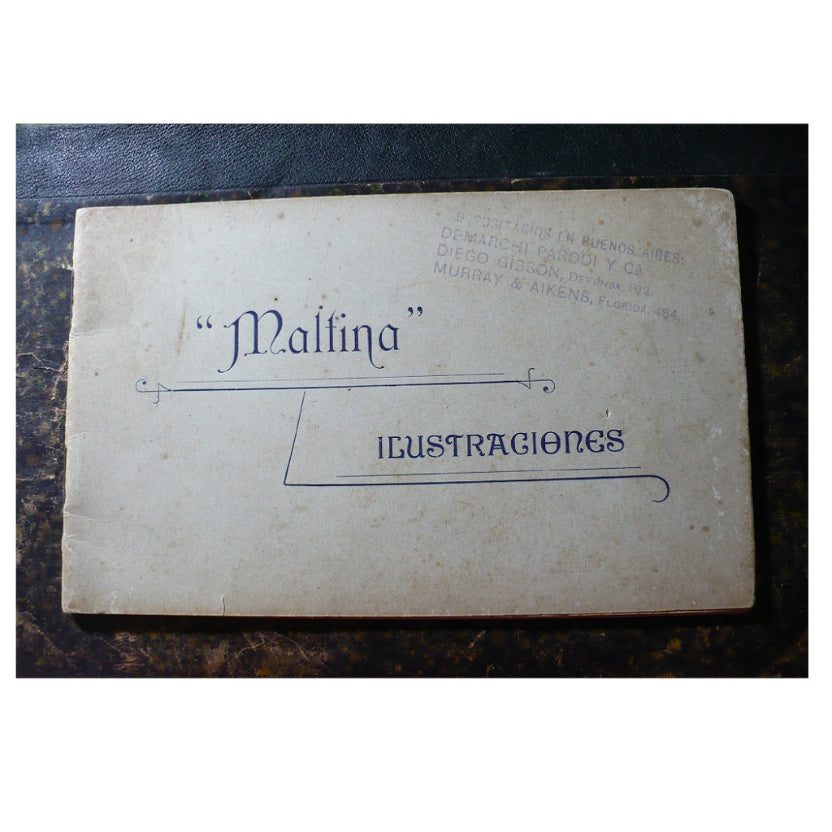 1890s Maltina Ilustraciones Advertising Pamphlet, European Sites, Spanish, front cover.
