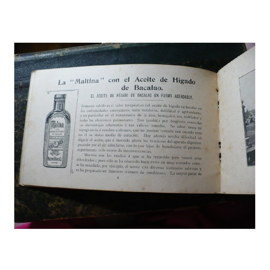 1890s Maltina Ilustraciones Advertising Pamphlet, European Sites, Spanish.