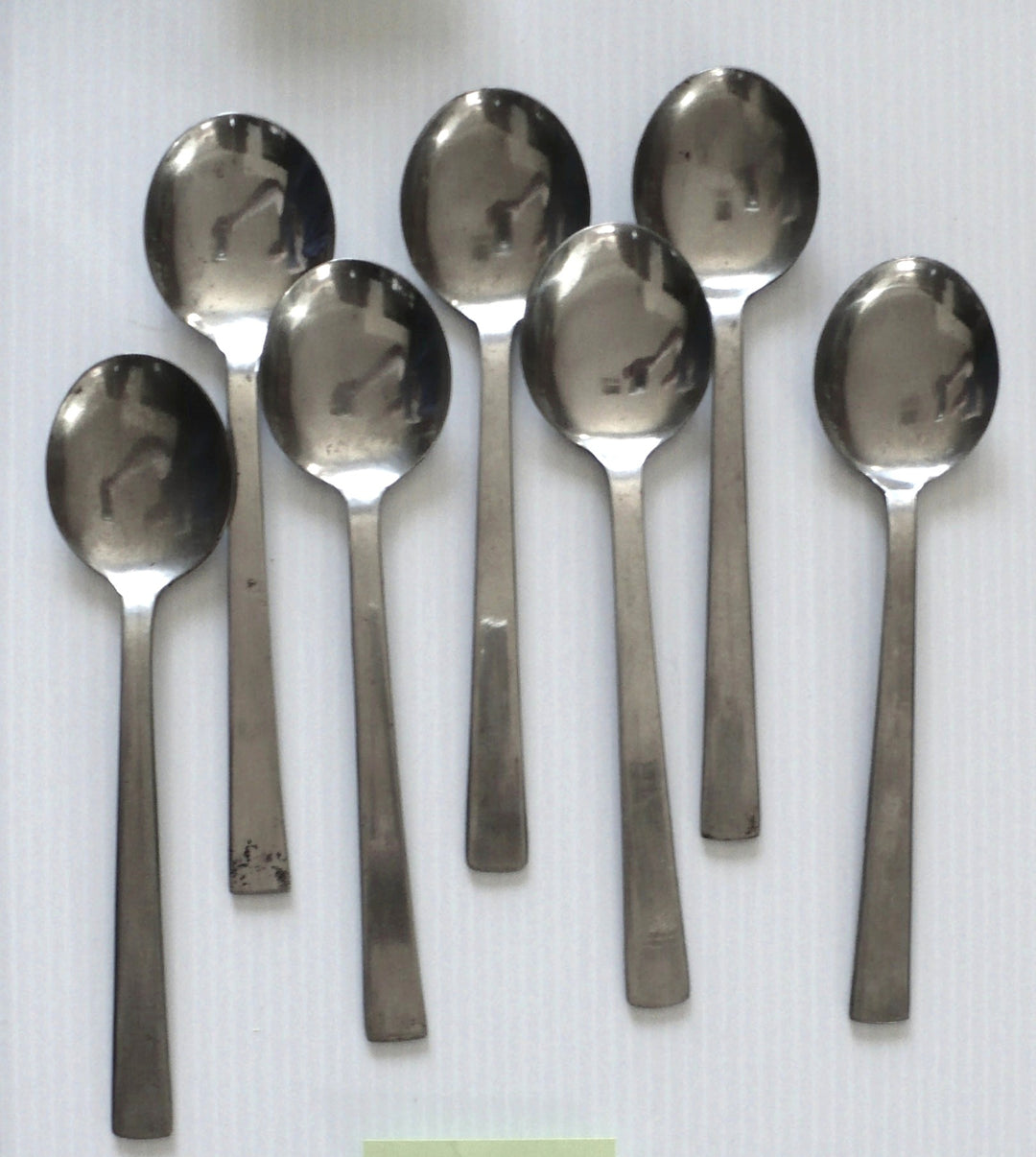 Vintage Pan Am Airlines Cutlery, spoons front view.