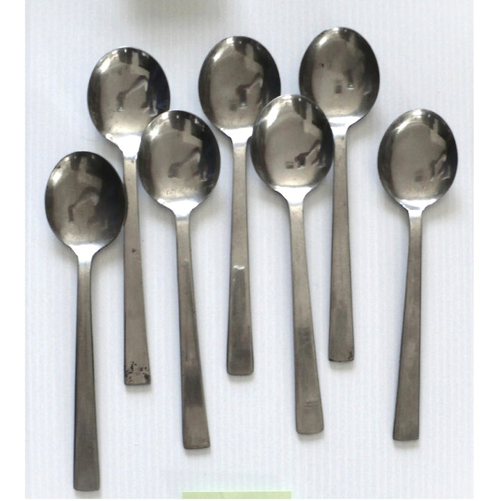 Pan Am Airlines Seven Dessert Spoons, Cutlery, 1970-1986.