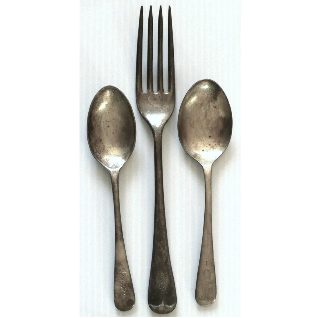 Vintage Qantas Airlines Cutlery, Fork Spoons, Australia, 1968-1984 Aviation Catering Collectible.