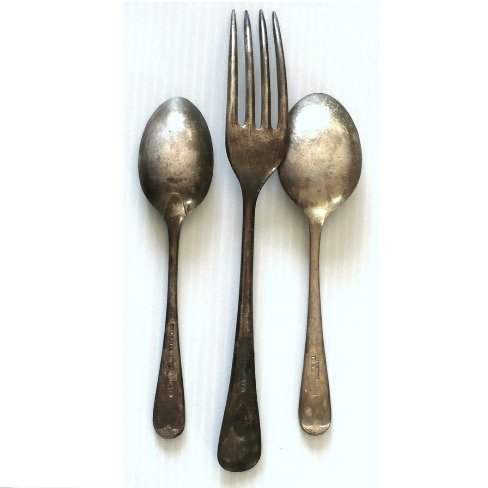 Vintage Qantas Airlines Cutlery, Fork Spoons, Australia, 1968-1984 Aviation Catering Collectible.