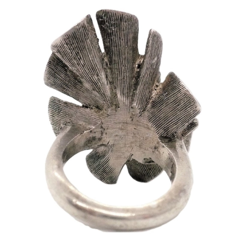 1960s Vintage Brutalist Ring: Industria Argentina back.