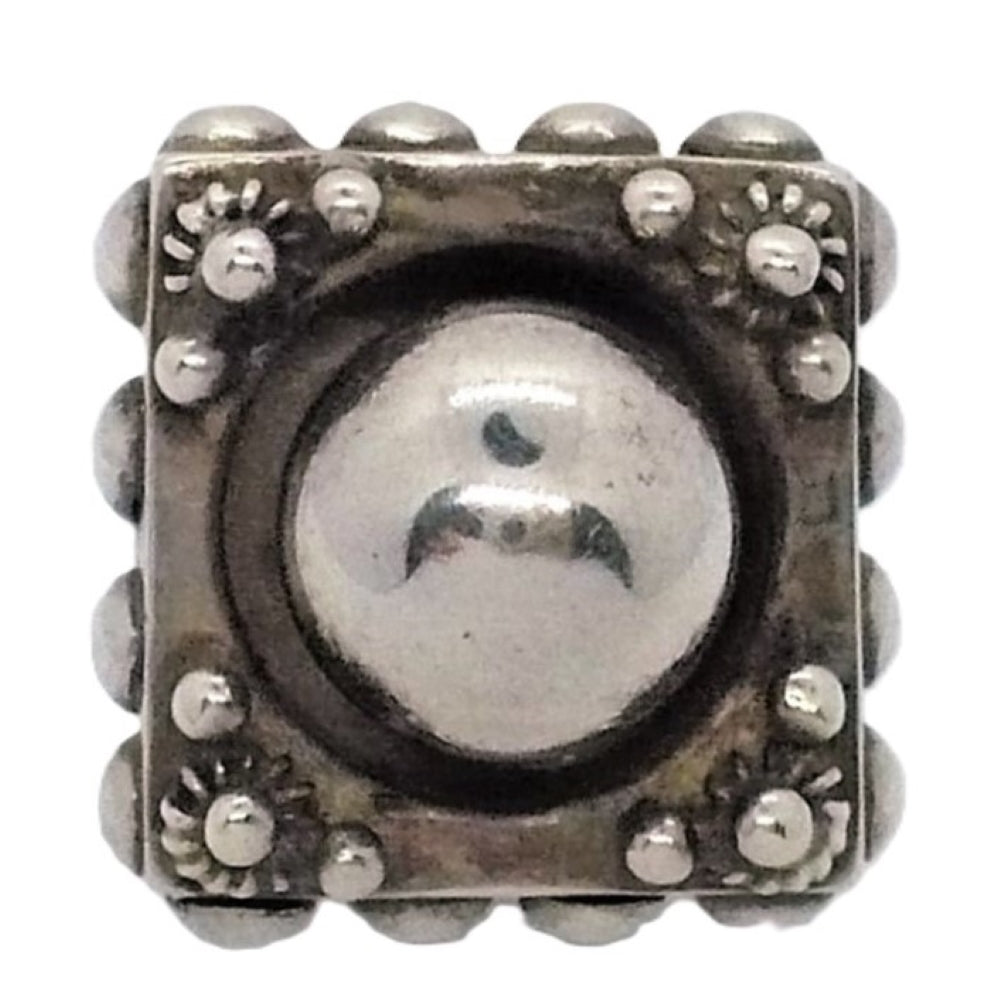 1960s Vintage Bohemian Rhapsody Enchanted Sphere Silver Statement Ring.