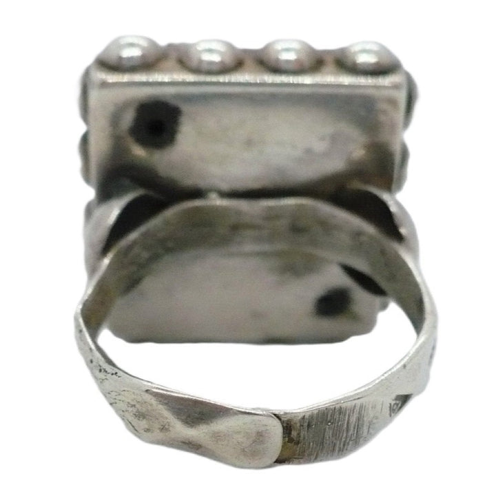 1960s Vintage Bohemian Rhapsody Enchanted Sphere Silver Statement Ring.