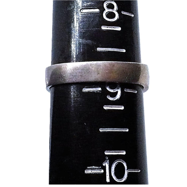 Art Deco Malachite and Pyrite Cocktail Statement Ring on sizing mandrel.