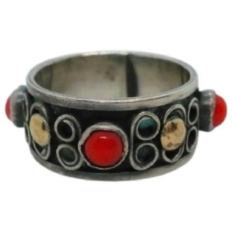 Festival-Ready Balinese Band Ring, Boho Chic Vintage Ring Size 6 1/2.