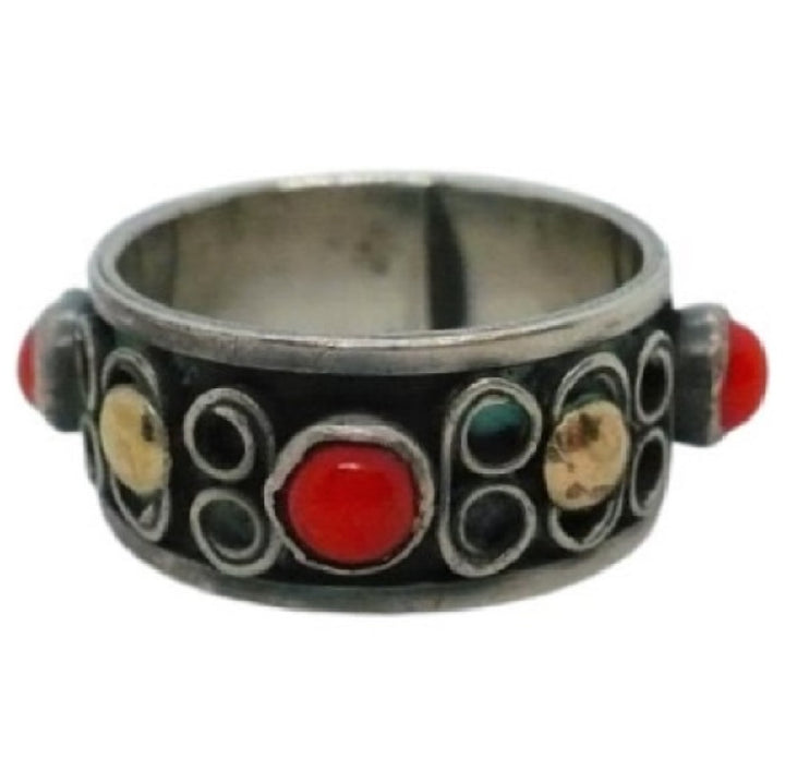 Festival-Ready Balinese Band Ring, Boho Chic Vintage Ring Size 6 1/2.