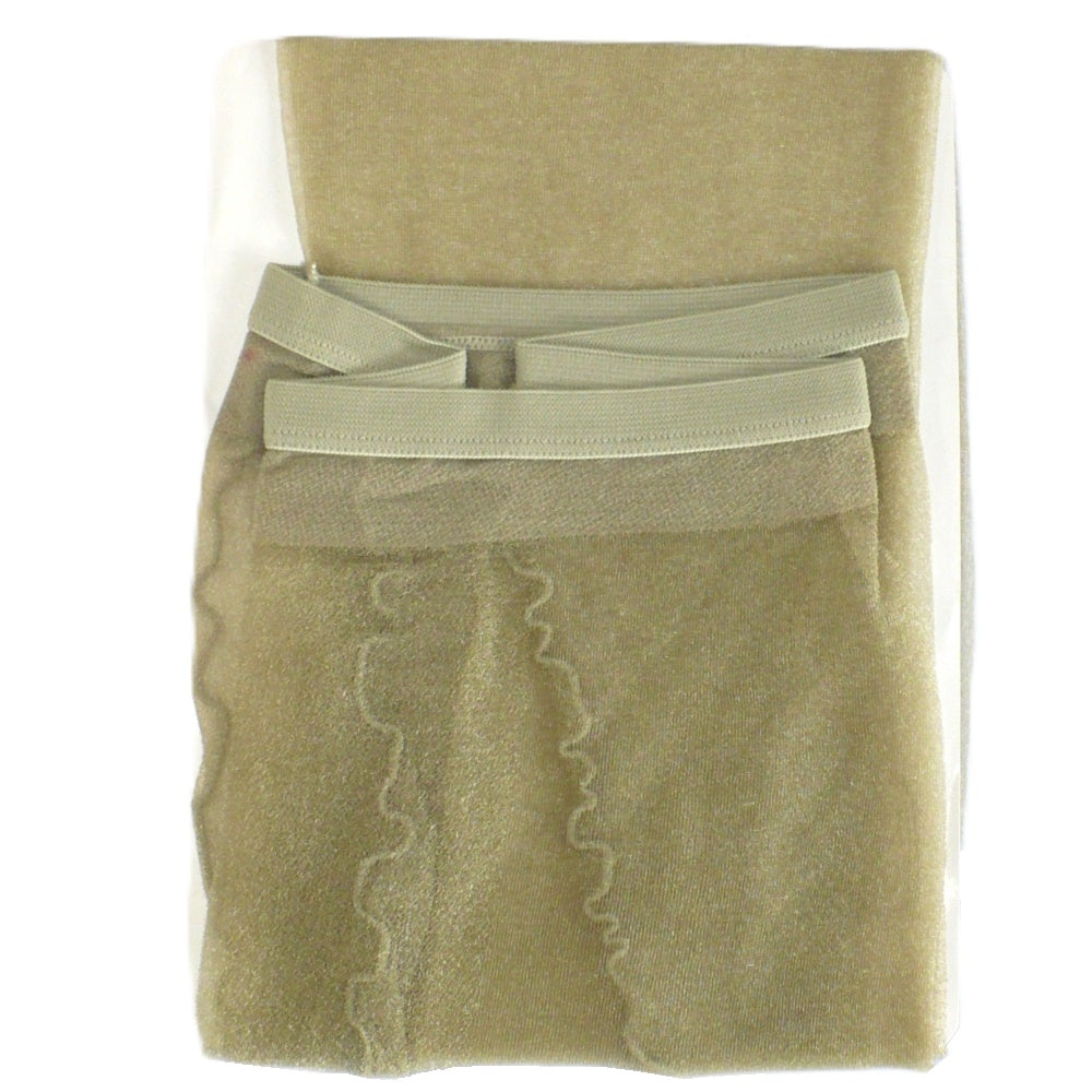 1980s Vintage Metallic Platinum Tights Sheer To Waist Stockings Hosiery.