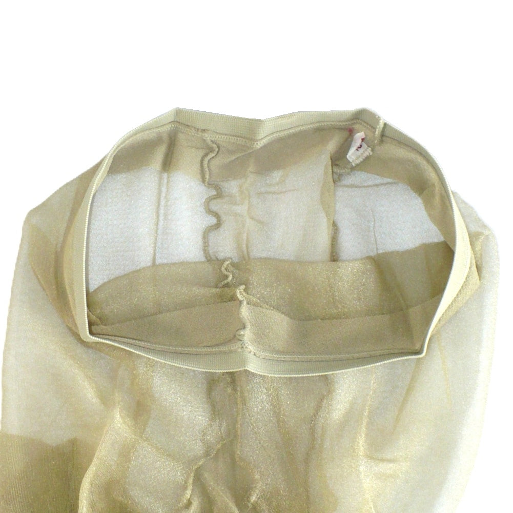 1980s Vintage Metallic Platinum Tights Sheer To Waist Stockings Hosiery.