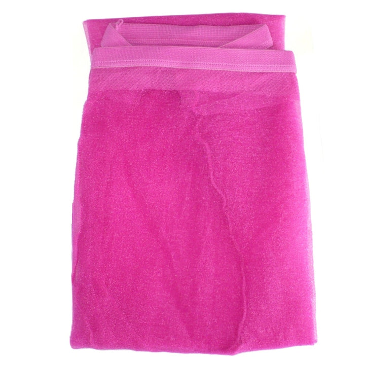 1980s Vintage Shimmering Fuchsia Pink Stockings Medium New Wave Punk.