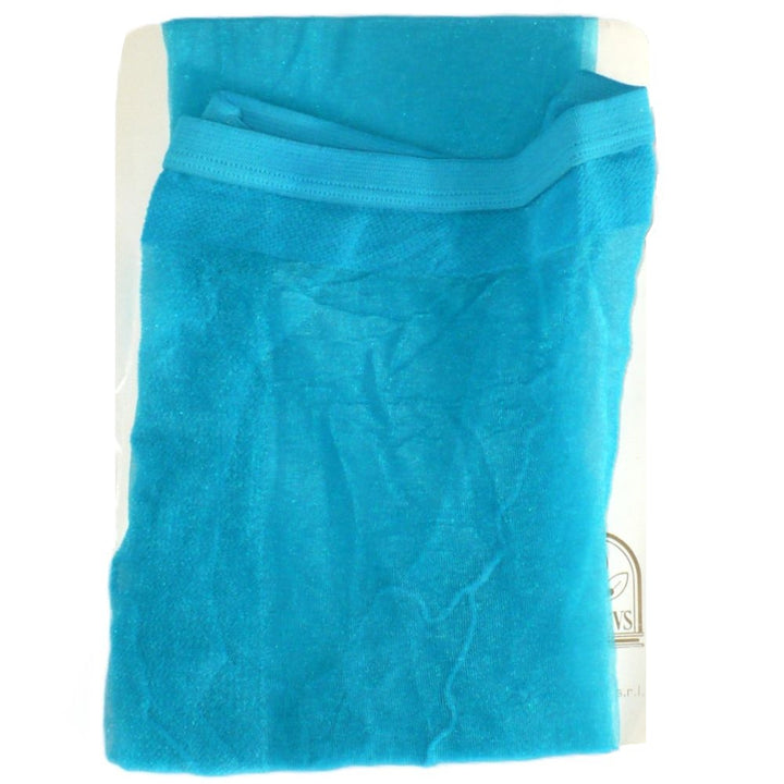 1980s Shimmering Turquoise Sheer-To-Waist Medium