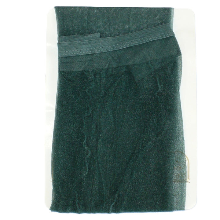 1980s Preppy Vintage Shimmering Kelly Green Stockings Hosiery.