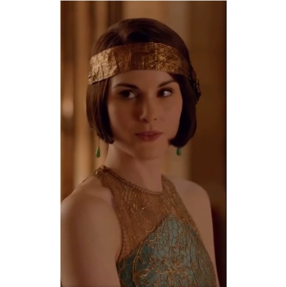 1920s Golden Gatsby Lamé Ribbon Headband.