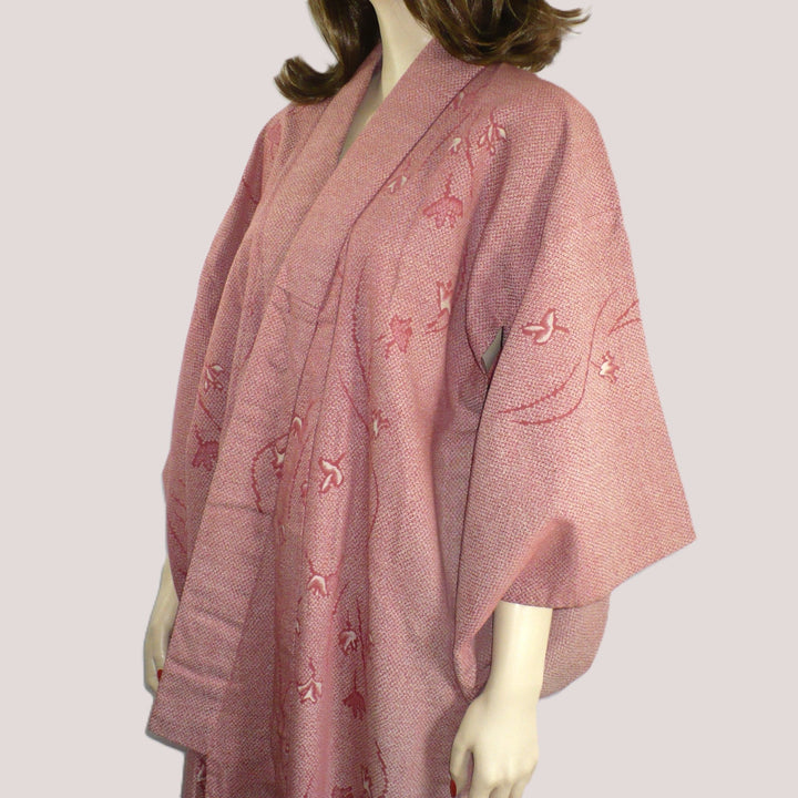 1970s-1980s Japanese Hitoe Kimono, Zha-Ran Textile  on mannequin.