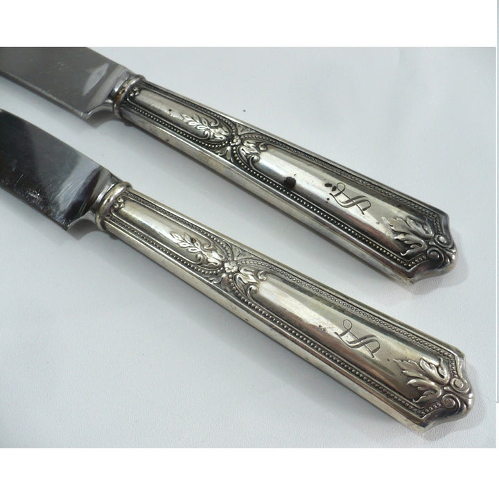 Pair of 1931 Regent by Alvin Sterling Silver Dinner Knives, 9 5/8", Replacements.