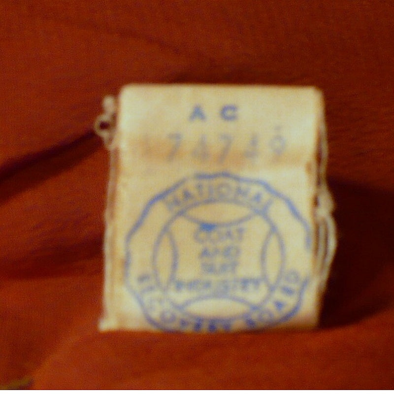 1933-.35 Vintage Nat'l Recovery Board Skirt Suit Label.