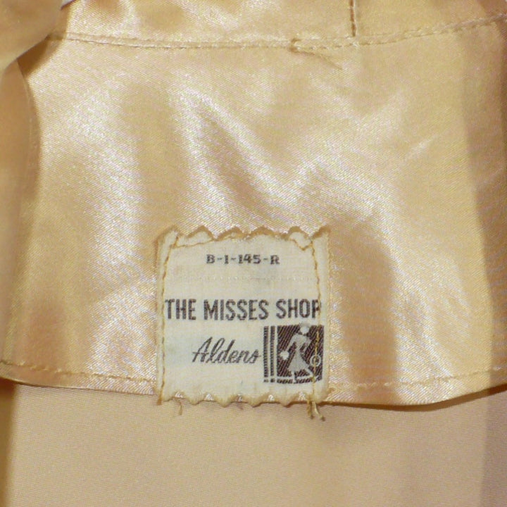 ca. 1940 Vintage Post War Silk Satin Semi-formal Skirt Suit, Aldens label.