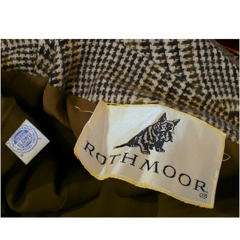 1960s Vintage Houndstooth Union Label Skirt  Suit.