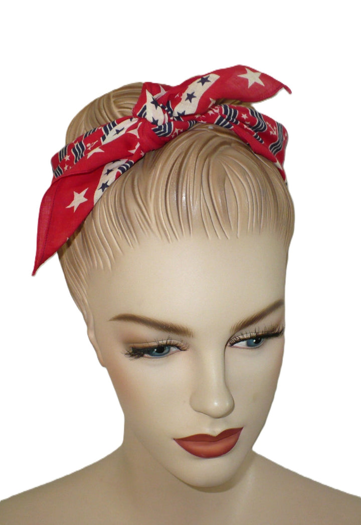 1940s vintage patriotic nautical scarf.