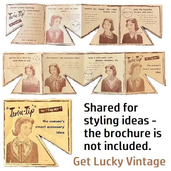 1950s vintage twin-tip scarf instructions.