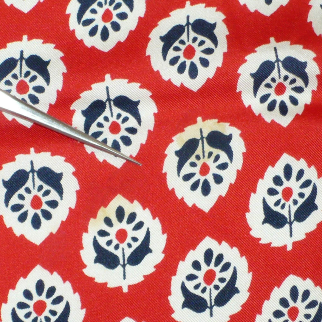1970s Vintage Bicentennial Blossoms Silk Scarf by ECHO.
