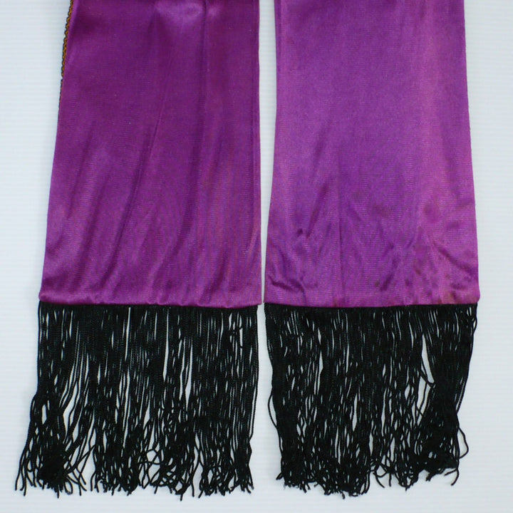 1920s Long Bohemian Scarf, back side fringe detail.