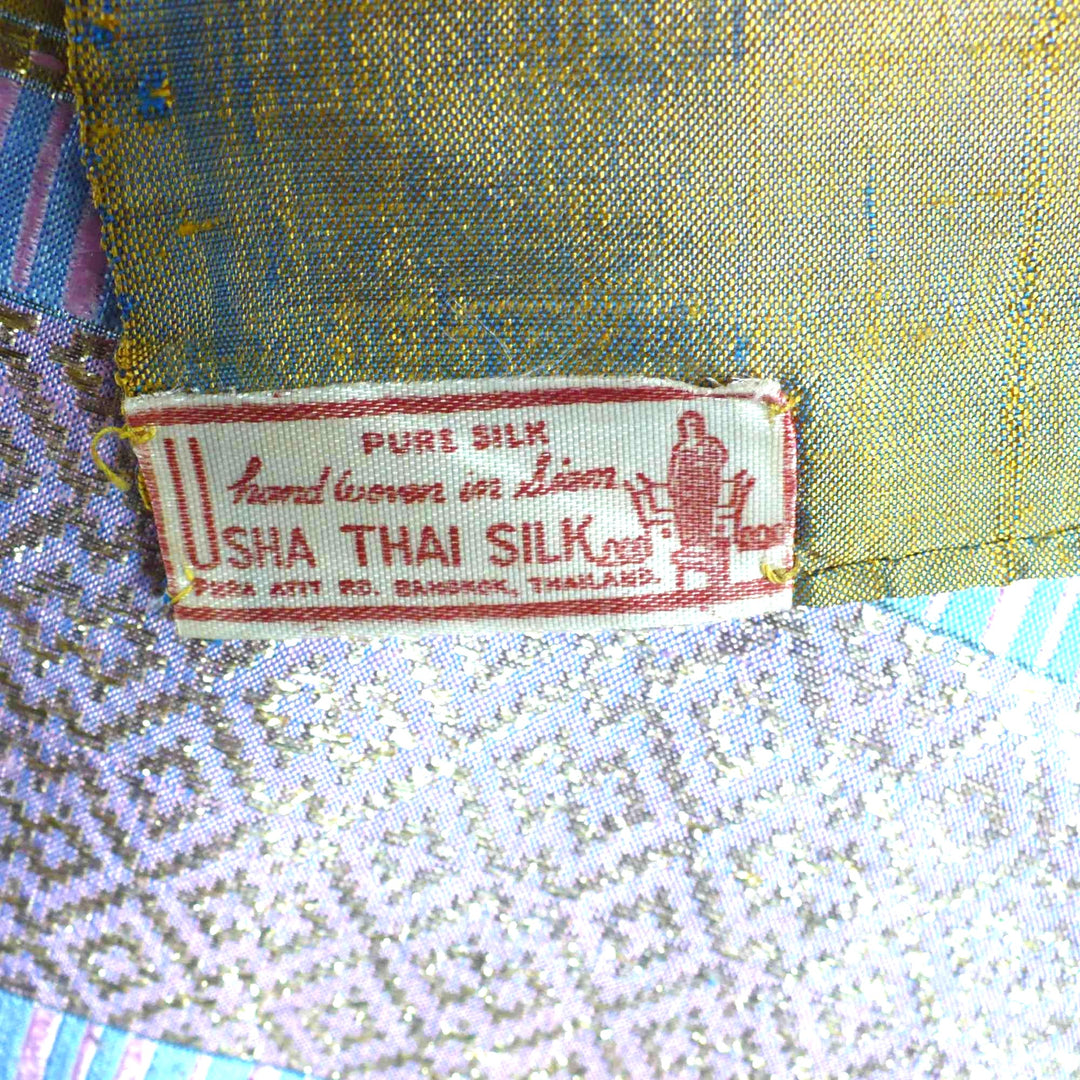 1960s Vintage Thai Silk Scarf or Shawl 88x20.