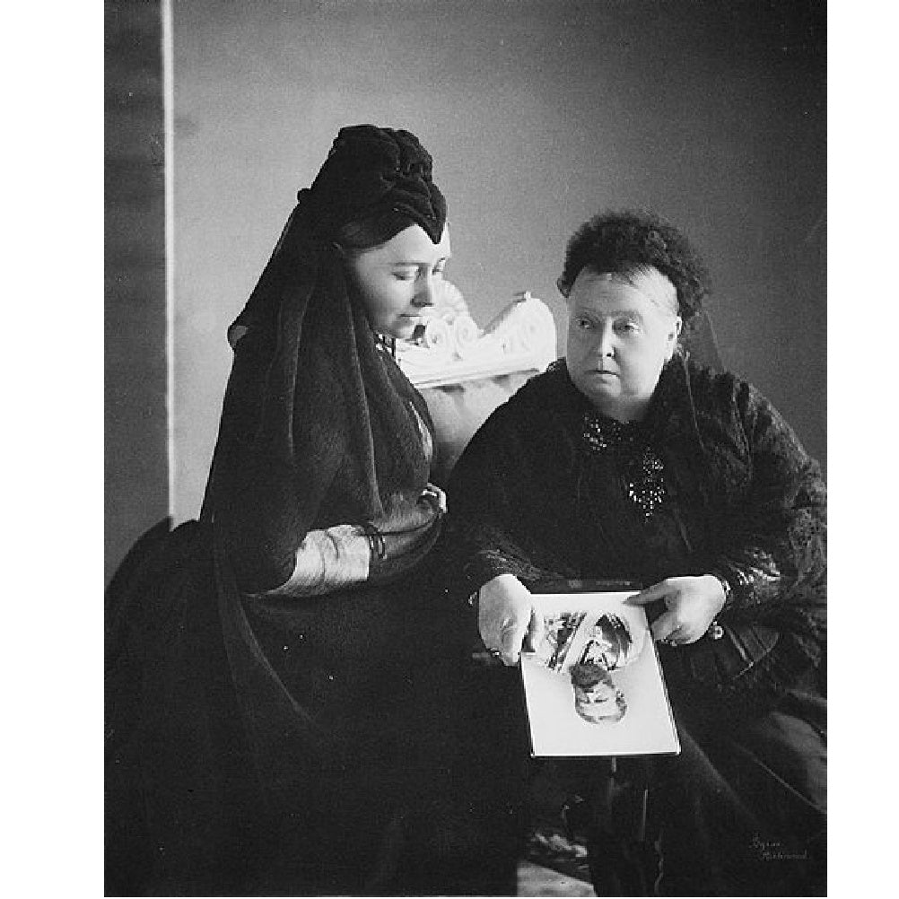 Mourning scarves, veils, historical reference image.