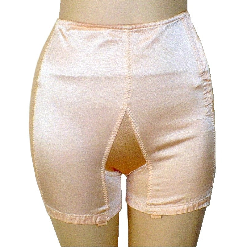 1940s Vintage Pink Satin Panty Girdle.