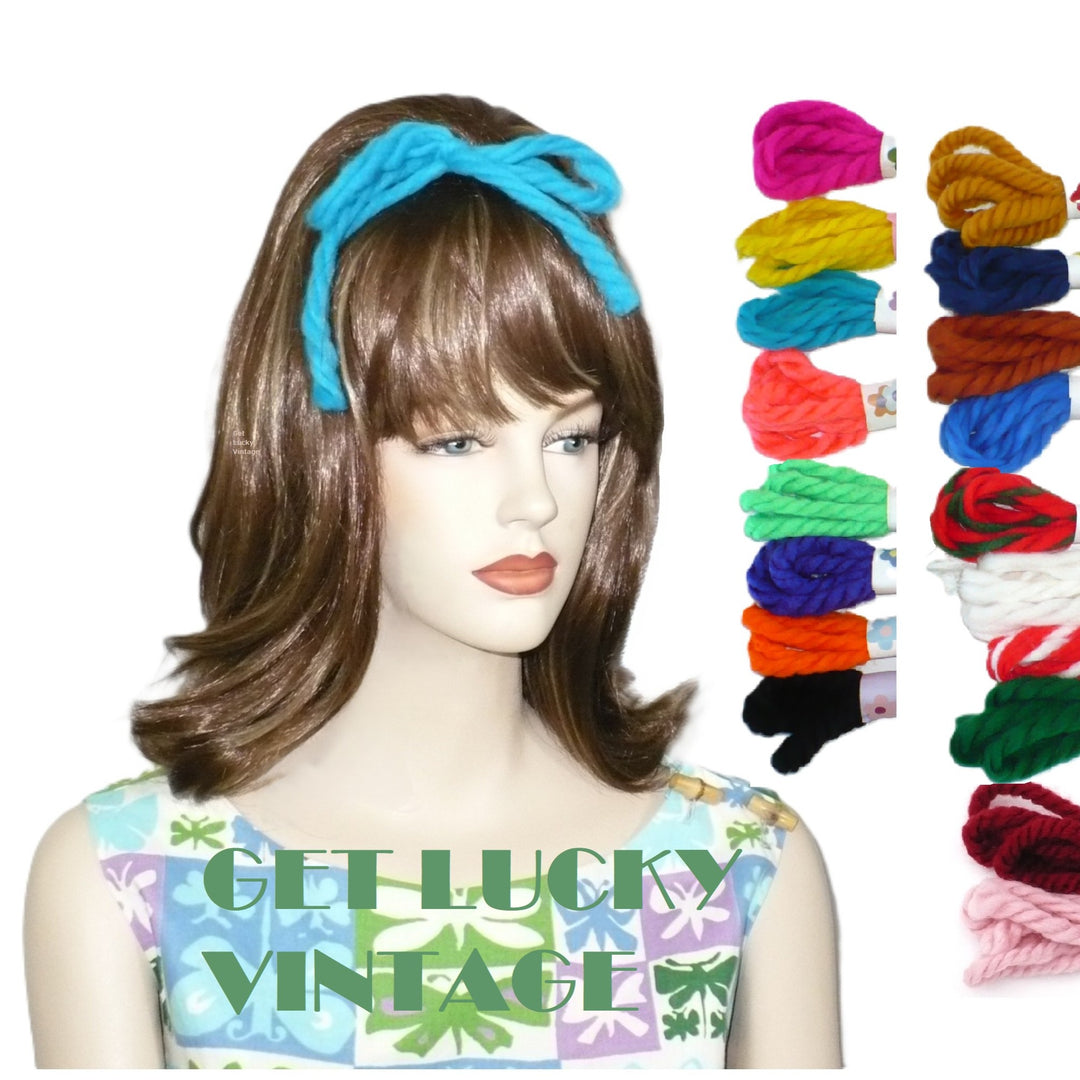1970s Yarn Headbands Hair Ties.