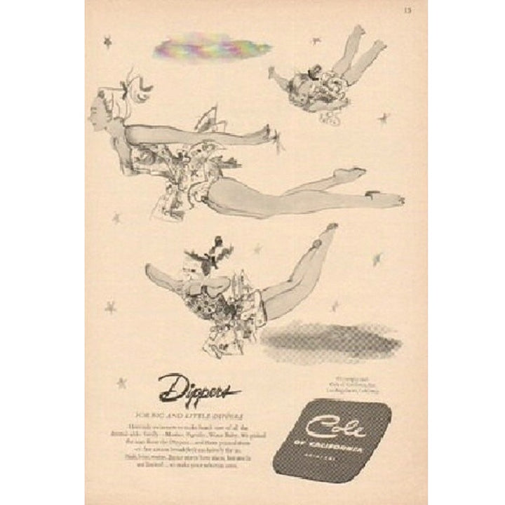 1940s Vintage Little Dipper Cole of California Playsuit Swimsuit 2T.