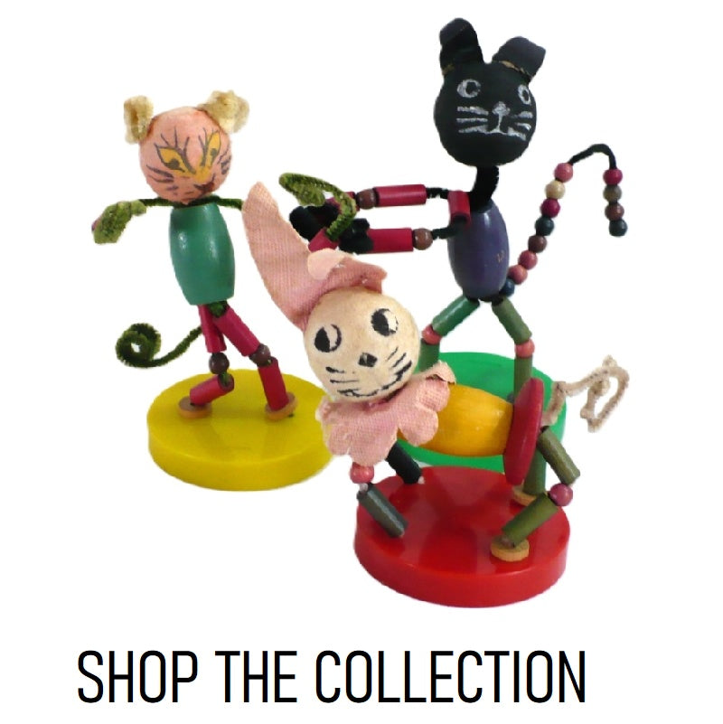 Collection  Bendy Doll, Walco Bead Pipe Cleaner Collectible Toys.