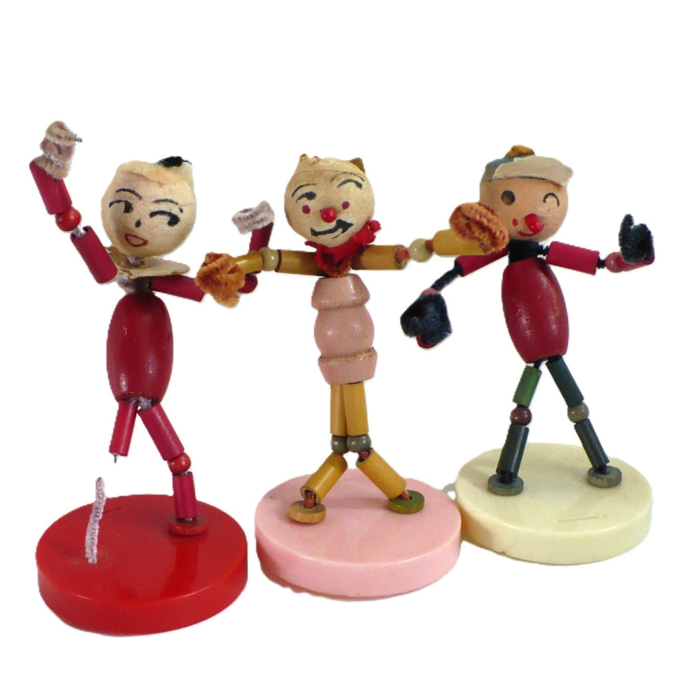 Set of 3 Walco Pixie Puppets Dolls – 1960s Vintage Pipe Cleaner Toys.