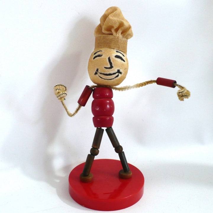 1960s Walco Pixie Puppets Chef Doll – Vintage Beaded Pipe Cleaner Toy.