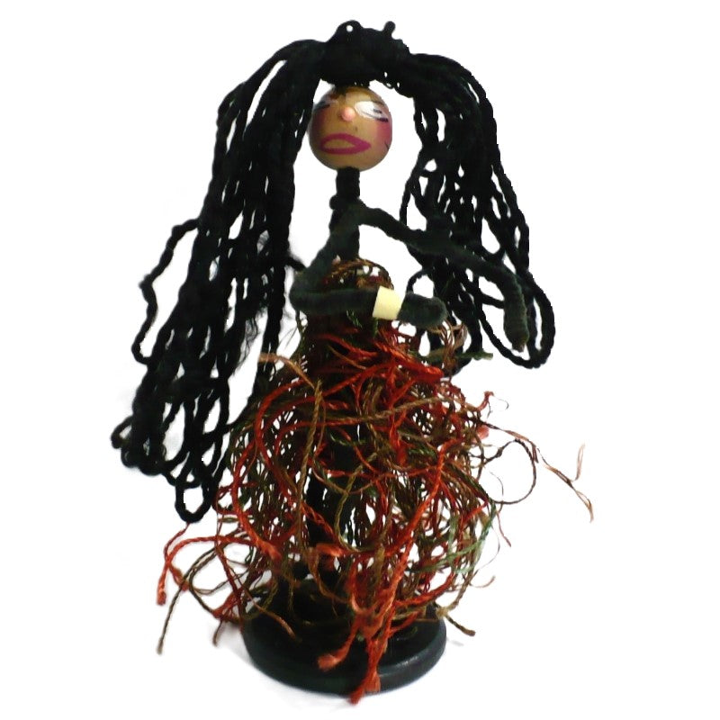 1950s Vintage Wild Voodoo Queen Bendy Pipe Cleaner Doll.