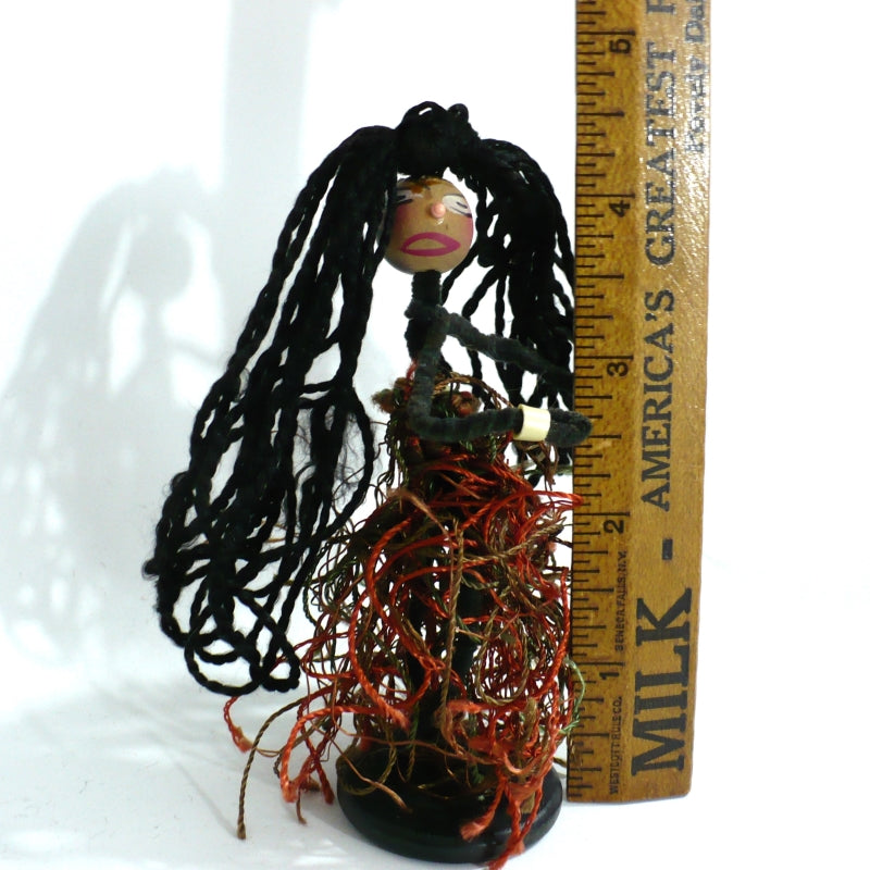 1950s Vintage Wild Voodoo Queen Bendy Pipe Cleaner Doll.