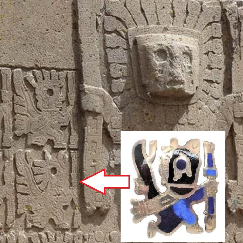 Vintage Enamel 925 Condor Peru Transformable Pendant Brooch by Laffi.