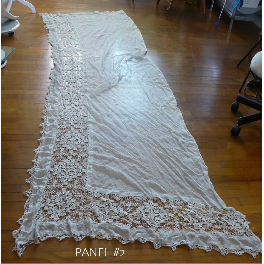 Antique lace curtains.