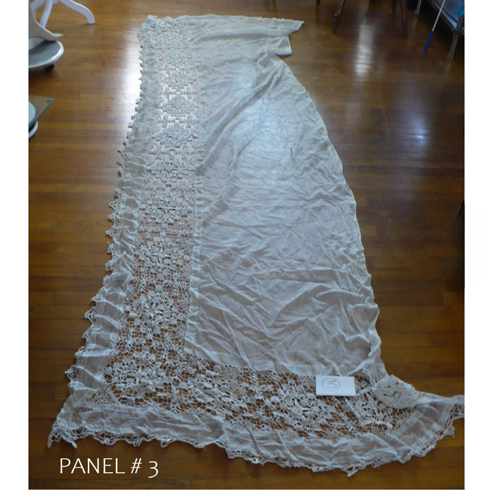 Antique lace curtains.