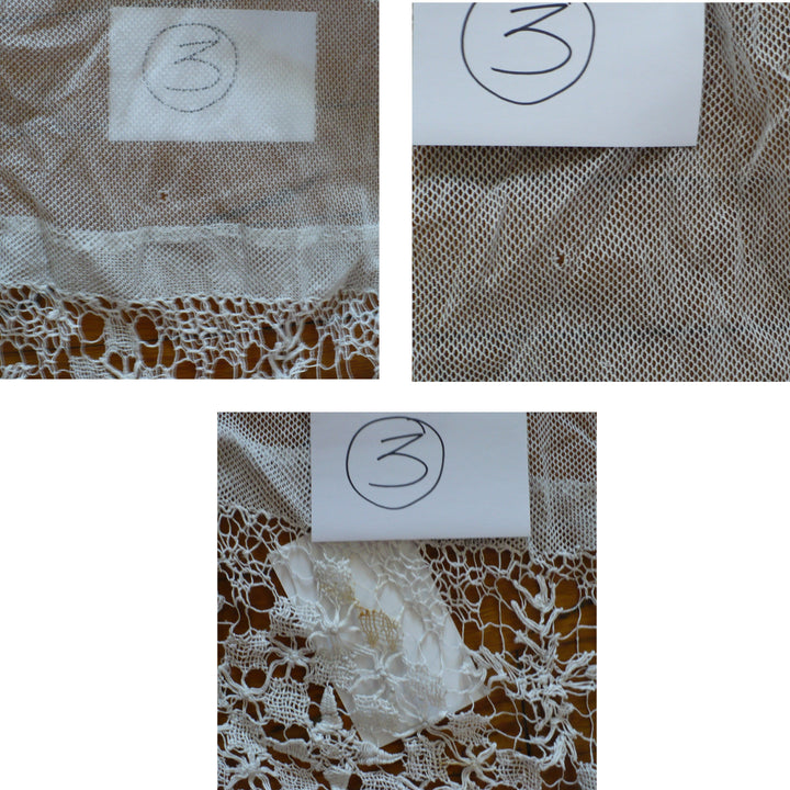 Antique lace curtains.