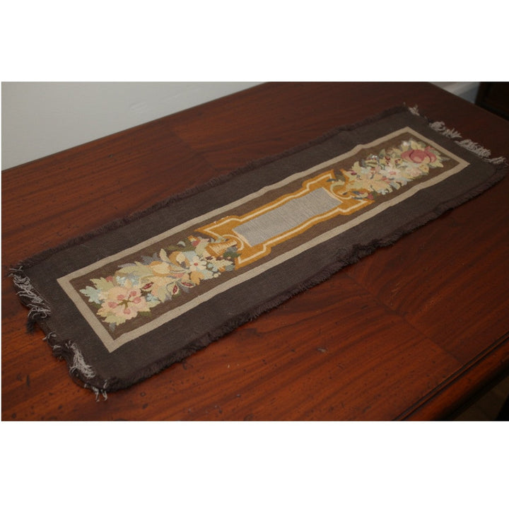 19th c. French Aubusson Tapestry Table Runner.