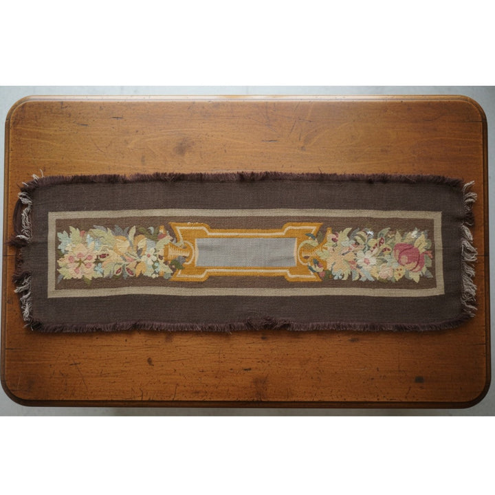 19th c. French Aubusson Tapestry Table Runner.