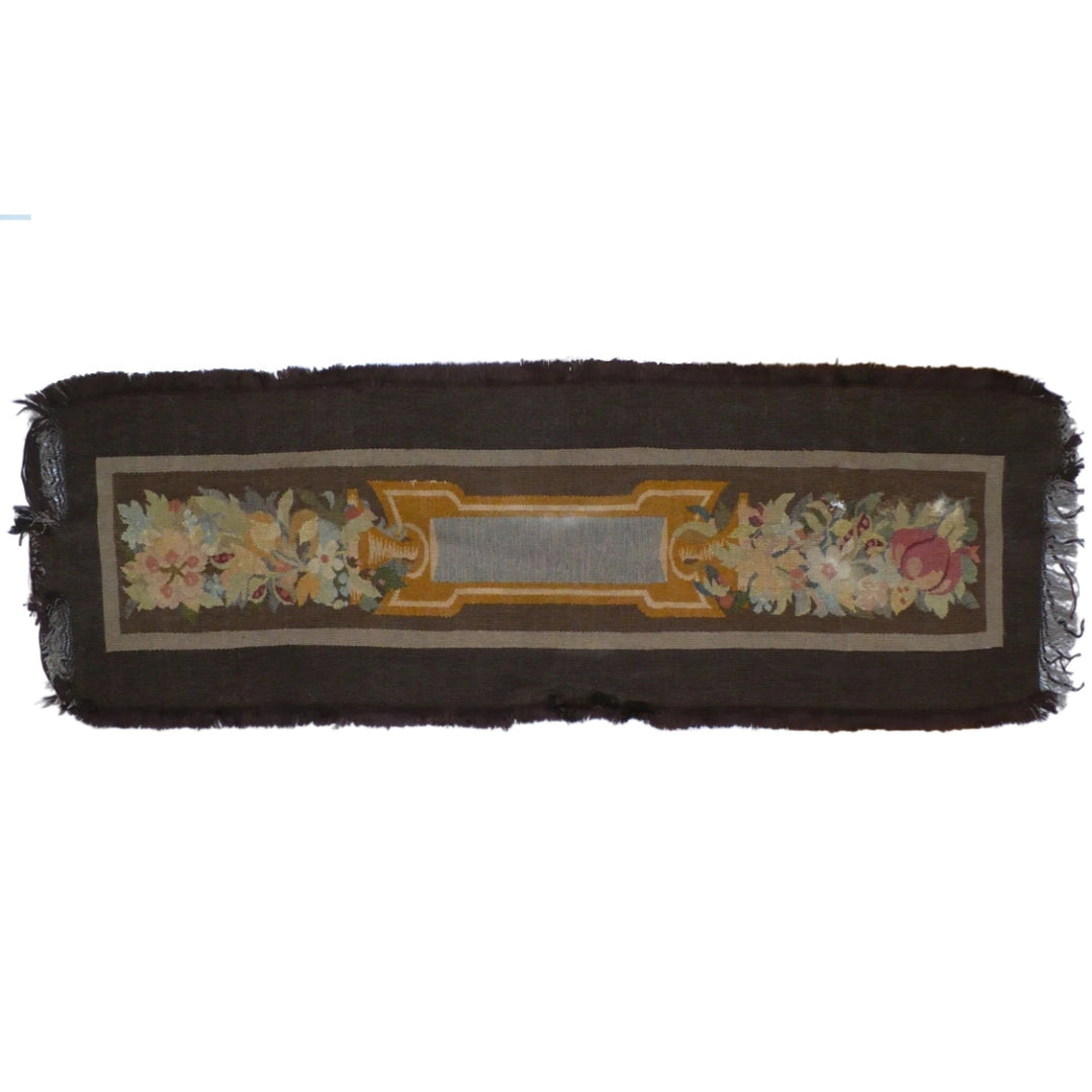 19th c. French Aubusson Tapestry Table Runner.