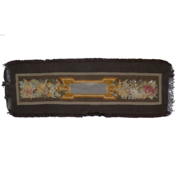 19th c. French Aubusson Tapestry Table Runner.