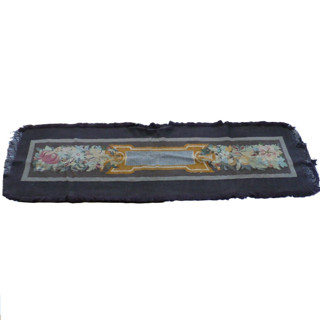 19th c. French Aubusson Tapestry or Bench Cover 54" x 21"